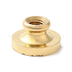 Tête de tampon en laiton pour sceau de cire de forme ronde plaquée or&nbsp;STAM-K001-07G-08