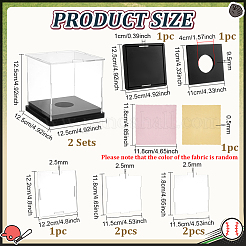 Transparente Acryl-Sportballvitrinen mit schwarzem Sockel&nbsp;ODIS-WH0030-300