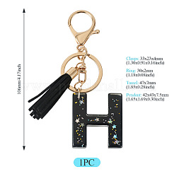 1 llavero de resina con forma de letra&nbsp;KEYC-TADJ0001-09H