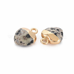 Breloques en jaspe dalmatien naturel&nbsp;LS-G-N326-121-01