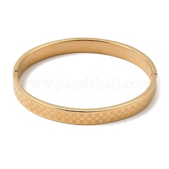 Bracciali rigidi da donna in acciaio inossidabile 304 con motivo tartan e chiusura a cerniera.&nbsp;SA-CBAC920-10G