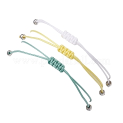 3 pz costellazioni regolabile in nylon intrecciato braccialetti di perline per donne e uomini&nbsp;BJEW-JB11325-02