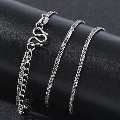 Colliers en chaîne de blé en laiton de 1.5 mm pour femmes&nbsp;KK-CBA4FD4-03P