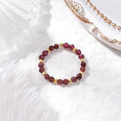 Кольца-растяжки из натуральных смешанных камней для женщин&nbsp;RJEW-JR00868