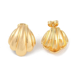 201 серьги-гвоздики в форме ракушки из нержавеющей стали&nbsp;EJEW-I309-04G