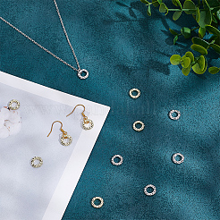 40 шт. 2-цветные соединительные кольца из сплава с покрытием стойки&nbsp;FIND-GL0001-64