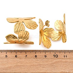 Серьги-гвоздики из нержавеющей стали 304 в форме цветка с буквой С для женщин&nbsp;EJEW-A131-01C-G