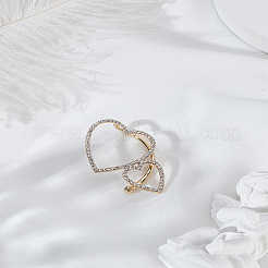 1 шт. серьги-каффы из сплава со стразами&nbsp;EJEW-LP0013-16G