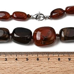 Ожерелья из окрашенного натурального агата кубической формы&nbsp;NJEW-C113-01G