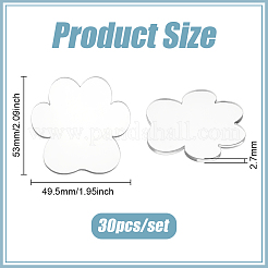 1 комплект прозрачных акриловых пустых значков&nbsp;AJEW-BC0008-07D