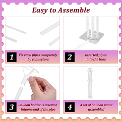 Supports de ballons en plastique&nbsp;DIY-WR0005-65B
