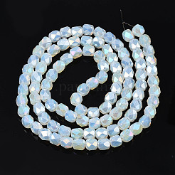 Стеклянные бусины с гальваническим покрытием &nbsp;X-EGLA-N002-13-A14