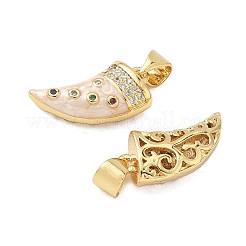 Кулоны с эмалью из латуни с микро паве&nbsp;KK-G536-26G