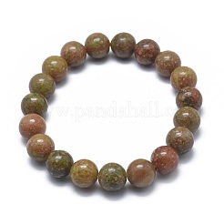 Bracelets extensibles de perles naturelles unakite&nbsp;BJEW-K212-A-042