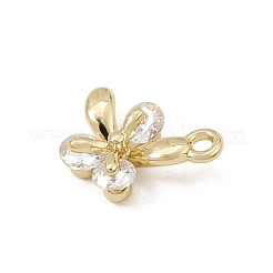 Latón micro pavimenta claro cubic zirconia encantos&nbsp;CU-CBA3D76-03G-02