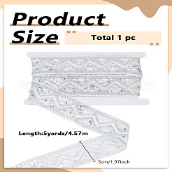 5 ярд полиэфирной кружевной ленты с вышивкой и пайеткой&nbsp;OCOR-LP0003-09C