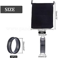 10 шт. рифленые кольца из нержавеющей стали&nbsp;STAS-UN0039-22B