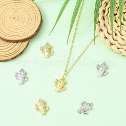 6 шт. 2-х цветная латунь с подвесками из кубического циркония&nbsp;KK-CJ0003-52