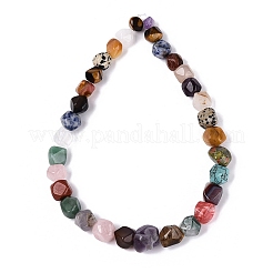 Mezcló los abalorios de piedra hebras naturales y sintéticas&nbsp;G-Q608-19