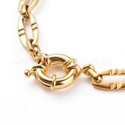 Браслеты из овальной цепочки из нержавеющей стали 304&nbsp;BJEW-JB06101-01