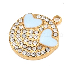 Pendentifs en strass en acier inoxydable 304&nbsp;RB-CBA4809-22G-01