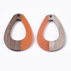 Pendentifs en bois de résine et de noyer&nbsp;RESI-R427-01