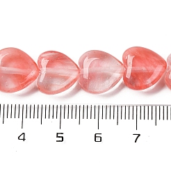 Вишневого кварца стеклянные бусы пряди&nbsp;G-I372-A02-01