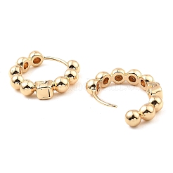 Серьги-кольца из латуни с бусинами&nbsp;EJEW-I289-06B-KCG