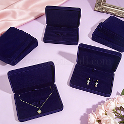 Rechteckige Geschenkboxen aus Samt für Schmucksets&nbsp;AJEW-WH0609-875A