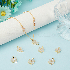 8 colgante de latón con micropavé de circonita cúbica transparente y ojo de gato&nbsp;KK-BC0015-63A