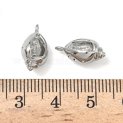 Подвески из латуни в морском стиле с микропаве из кубических цирконий&nbsp;KK-A280-01B-P