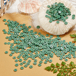 10 brin de perles rondes plates en argile polymère faites à la main&nbsp;CLAY-PH0001-44K