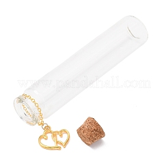 8 Stück 4 Stile transparente leere Glasflaschen mit Anhängern und Korken&nbsp;AJEW-DR00026