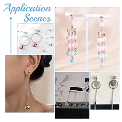 Фурнитура для сережек-гвоздиков с шариковым штифтом из нержавеющей стали 304&nbsp;STAS-UN0063-08