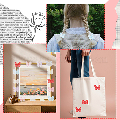 64 шт. 8 цвета бабочка органза кружево вышивка орнамент аксессуары&nbsp;DIY-GF0006-89