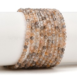 Натуральный черный лунный камень бисер пряди&nbsp;G-B175-D03-2mm