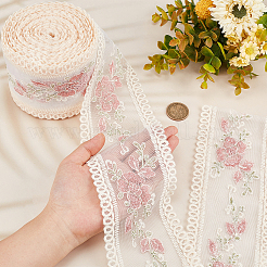 Garniture en dentelle de polyester brodée de 10 mètre&nbsp;OCOR-GF0001-80D