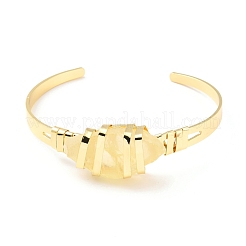 Bracciale rigido con perline occhio di cavallo al quarzo limone naturale&nbsp;G-D458-01G-07-RS