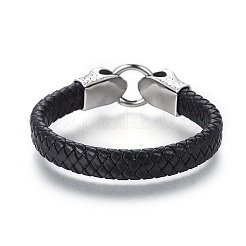Las pulseras de cuero trenzadas&nbsp;BJEW-F399-E