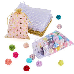 16 sachet à bijoux en organza à pois&nbsp;ABAG-TADJ0001-06D
