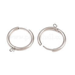 Cierres para pendientes de aro huggie de acero inoxidable 316&nbsp;EJEW-B158-01F-P