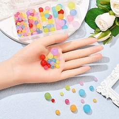 153 шт. 5 стильные прозрачные акриловые шариковые бусины&nbsp;FACR-YW0001-03