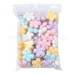 40 perline acriliche trasparenti con placcatura UV in 5 colori&nbsp;OACR-FS0002-86