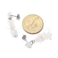Natürlicher Quarz Kristall Ohrstecker&nbsp;EJEW-JE06371-09