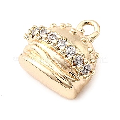 Breloques en laiton avec zircone cubique de micro pave&nbsp;KK-P337-03A-G