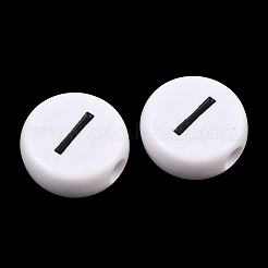 Perle europee acriliche bianche opache&nbsp;AC-CBA3BDD-01I