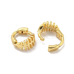 Orecchino a cerchio in zirconi cubici micro pavè di ottone&nbsp;EJEW-C088-01C-G