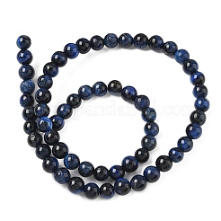 Brins de perles en œil de tigre naturel de Grade B&nbsp;G-F591-18-6mm-01