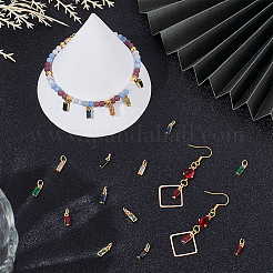 24 шт. 6-х цветные латунные подвески с кубическими цирконами&nbsp;KK-UN0005-11