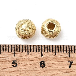Плетеные круглые латунные бусины&nbsp;KK-Z137-07G